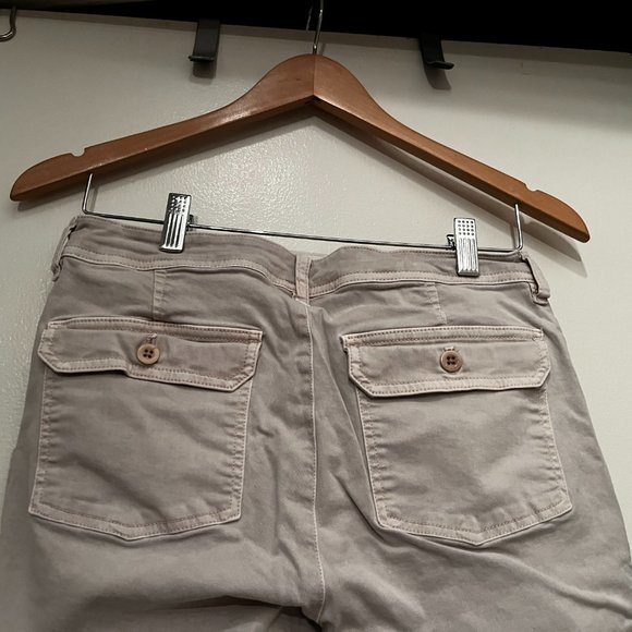 Cream Jean-Style Pants – Zippered Ankles, Stretchy & Chic! (Size 29 Gently-Used) - Picture 6 of 15